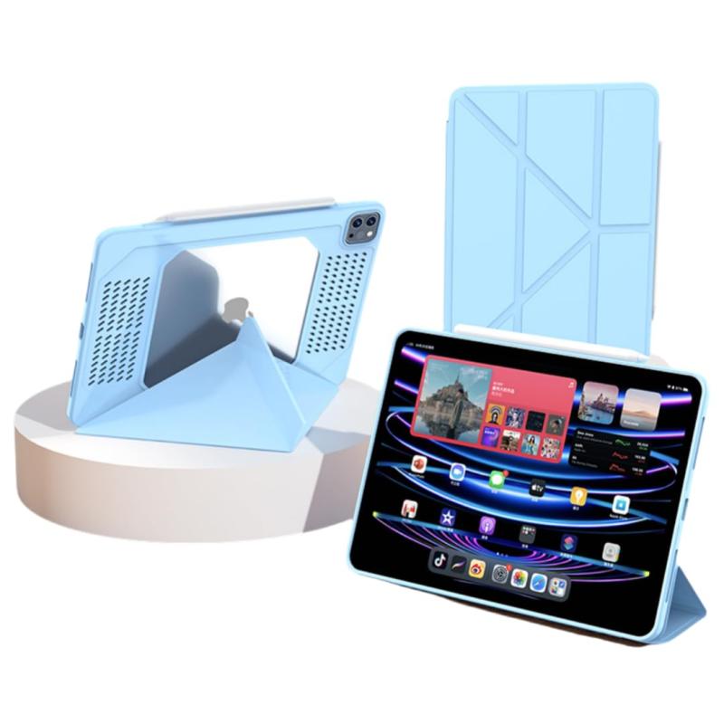 iPad 第9世代 8世代 7世代 ケース 変形 縦置き iPad 10.2インチ ケース 耐衝撃 iPad Air3 Pro10.5ケース 手帳型 三つ折り スタンド 背面 クリア 放熱 便利 折りたたみ ソフト レザー TPU+PC 極薄