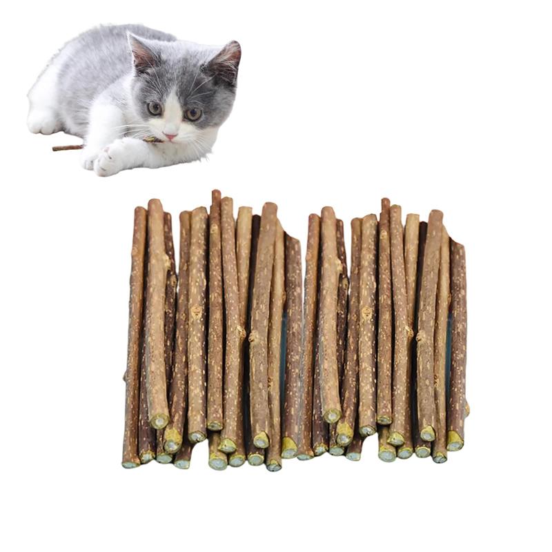 猫歯ぎしり棒 枝 天然 無添加 子猫歯ぎしり咀嚼おもちゃ 肥満解消 興奮した猫歯のクリーニングスティック 噛むスティック 30本