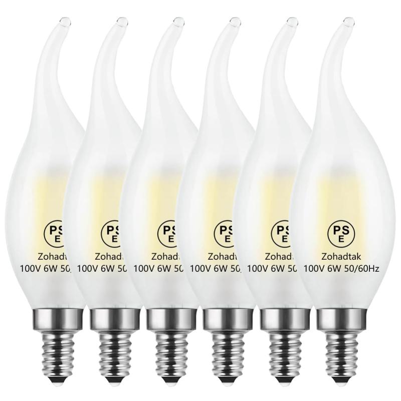 LED エジソン電球 シャンデリア電球 60W形相当 720lm 6W 復古電球 磨りガラスの材質  ...