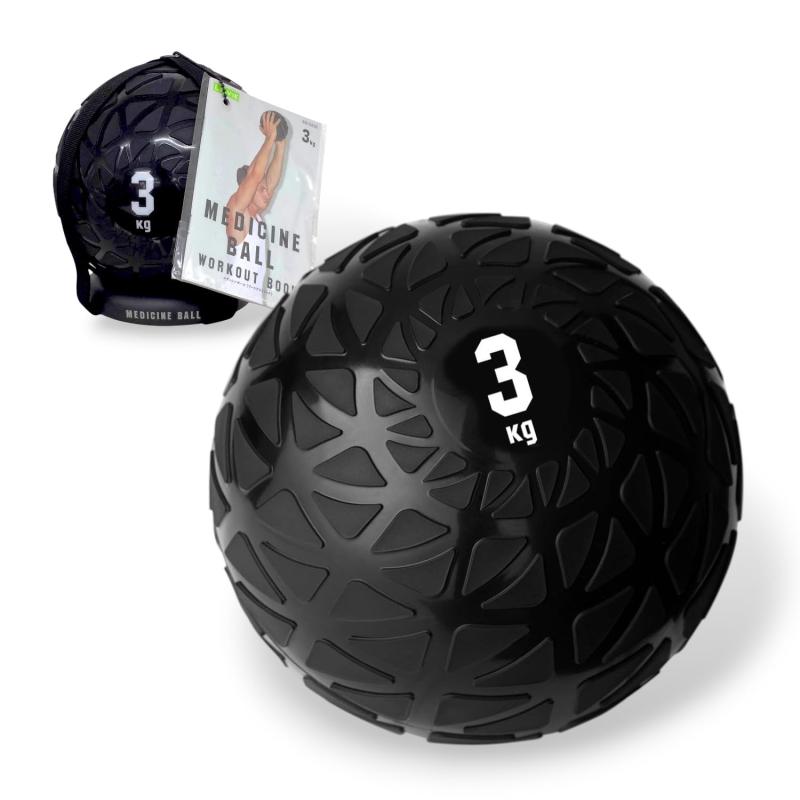 La-VIE(ラヴィ) メディシンボール 3kg 5kg トレーニングマニュアル付き 台座付き ...