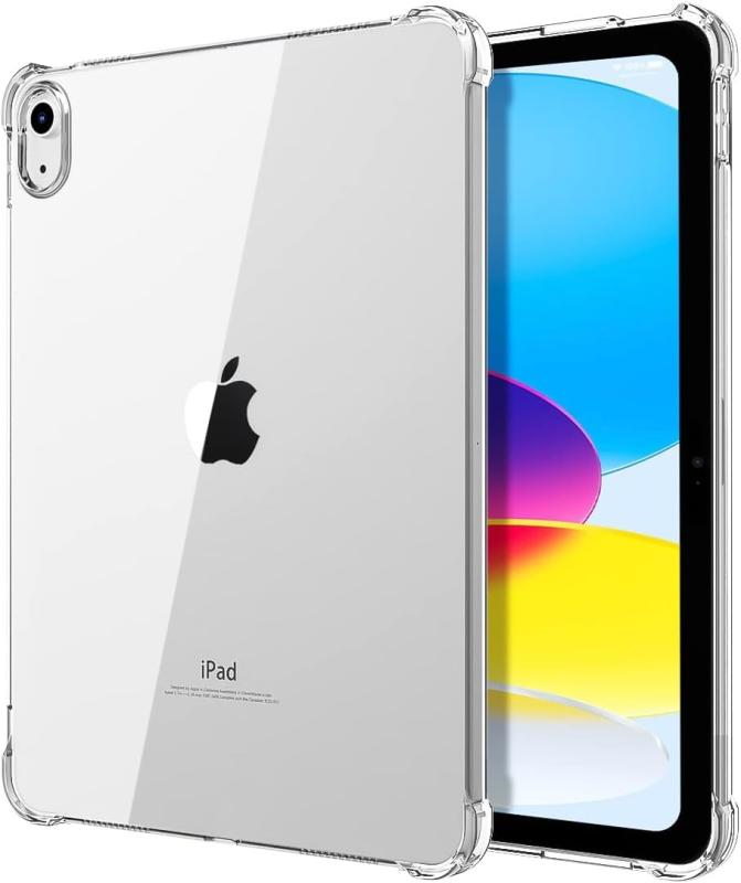 Cases - For iPad 11世代 ケース A16 (11インチ、2025モデル) iPad 第10世代 (10.9インチ、2022モデル) ケース クリスタル クリア 透明 TPU素材 保護カバー (クリア)