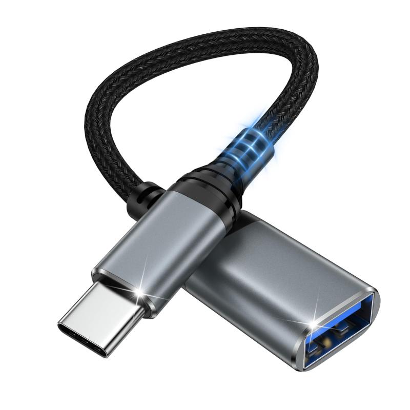 DELL - USB C 変換 アダプタ OTG ケーブル タイプC USB3.0メス 5Gbps高速転送 Type-C 変換アダプタ Android スマートフォン タブレット Phone 17 16 15 Pro Max MacBook Pro USBホストケーブ