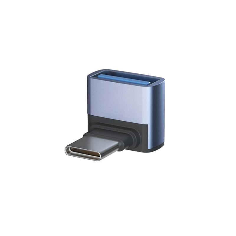 USB-C & USB 3.1 変換アダプタ L字型 (Type C - USB A 3.1 メス) 最大10Gbps MacBook Pro/MacBook Air/iPad Pro その他 USB-C 端末用