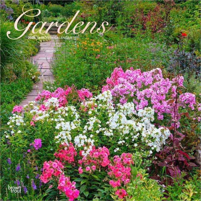 樂天商城 - ガーデン（庭園） 2026年 カレンダー / ブラウントラウト 輸入版 壁掛け 30.5 x 61 cm (Gardens Calendar)