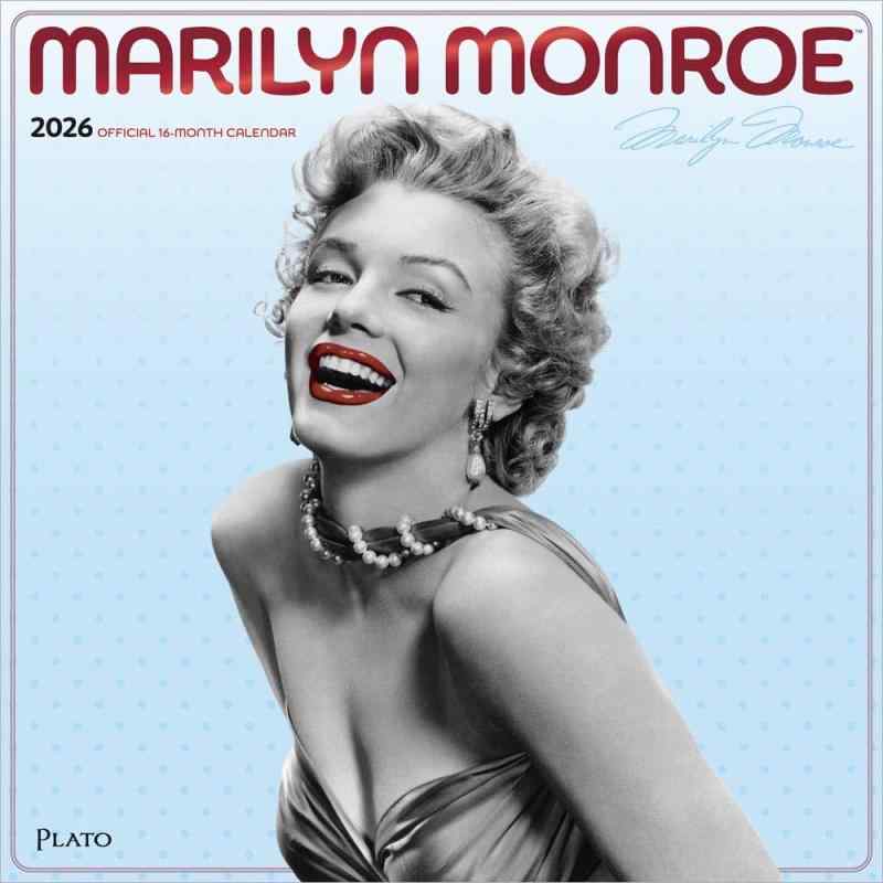 マリリン・モンロー 2026年 壁掛けカレンダー / ブラウントラウト プラトー 輸入版 30.5 x 61 cm (Marilyn Monroe PlatoCalendar)