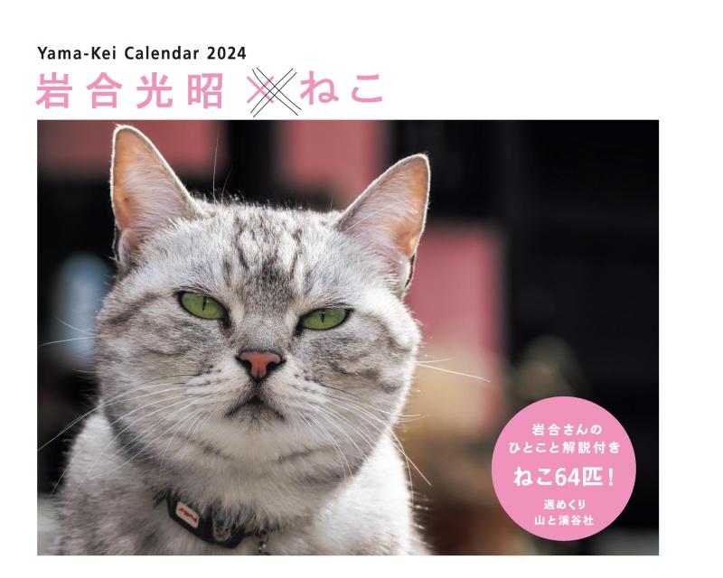 樂天商城 - カレンダー2024 岩合光昭×ねこ（週めくり/卓上・リング） (ヤマケイカレンダー2024)