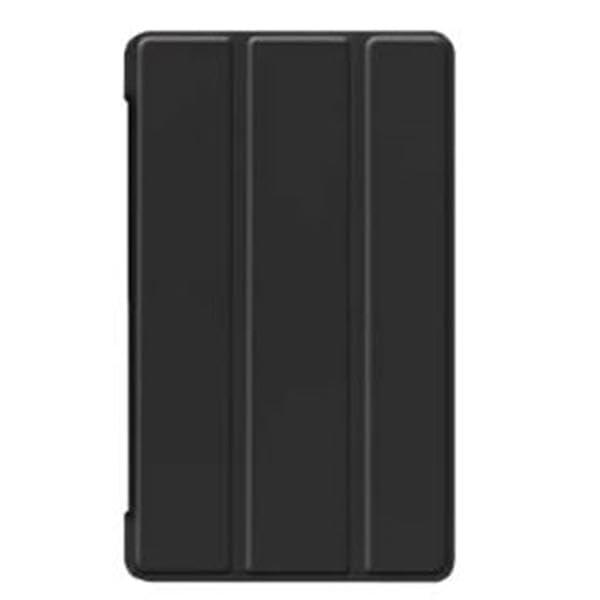 ASUS - ズ雑貨店 UAWEI docomo dtab Compact d-02K 3つ折りPUレザースマートケース ブラック 保護フィルム&タッチペン付き 超スリム スタンド 半透明フロスト バックカバー おしゃれ 薄型