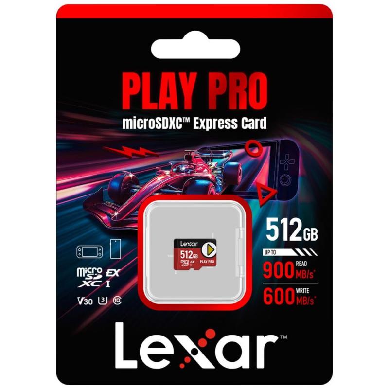 PLAY PRO microSDXC Expressカード 512GB 最大読込900MB/s 最大書込600MB/s ntendo Switch 4K動画 ドローン対応 防水 耐衝撃 ✅ PLAY PRO microSDXC Expressカードは、最大900MB/sの読取速度と600MB/sの書込速度を誇り、従来のUS-Iカードの約4倍の速度を実現。大容量データやAAAタイトルの読み込みもスピーディーで、待ち時間を大幅に短縮。高速なデータ転送で、ゲームや動画のロードが圧倒的に快適になります。✅本製品は最大1TBの超大容量モデルをラインアップ。グラフィックの進化に伴いファイルサイズが大きくなっている最新ゲームも、余裕を持って保存可能です。複数の大型タイトルを1枚にまとめて保存でき、ゲームの入れ替えやデータの整理に悩む必要が。✅microSD Express（SD 7.1規格）に対応し、従来のUS-I・US-IIホスト機器とも下位互換性あり。ntendo Switchやポータブルゲーム機など、今お使いの機器でそのまま利用でき、将来登場する新世代デバイスでも性能を最大限に発揮。今も未来も活躍する一枚です。✅IPX7防水仕様に加え、耐衝撃・耐落下・耐磁気・耐振動・耐X線・耐温度設計を搭載。旅行やアウトドア、持ち運びの多いシーンでも安心して使用可能。大切なゲームやデータをしっかり保護し、突然のアクシデントにも強く対応します。✅の品質ラボにて数千台の機器で互換性・信頼性・性能テストを実施。その品質に自信があるからこそ、制限付き永久を提供。さらに、万が一のデータ誤削除やフォーマットにも対応できる「 Recovery Tool（無料）」も使用可能。購入後も万全のサポート体制で、安心してお使いいただけます。