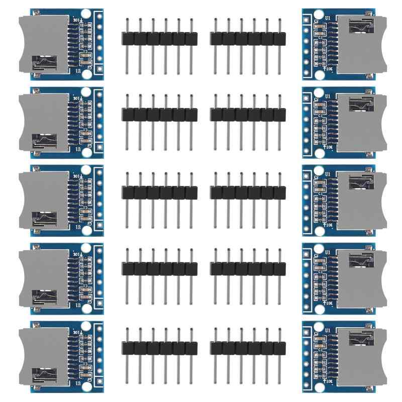 マイクロSD S TFカードアダプターリーダーモジュール SPIインターフェースレベル変換チップ付き Arduino用 10個