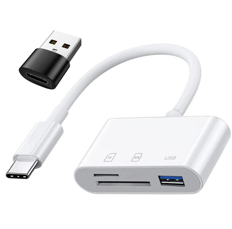 SHARP - USBC to SD/microSD / USB3.0 カードリーダー タイプC メモリーカードリーダー USB-C to Micro SD TF OTG TYPE-C デバイスに対応
