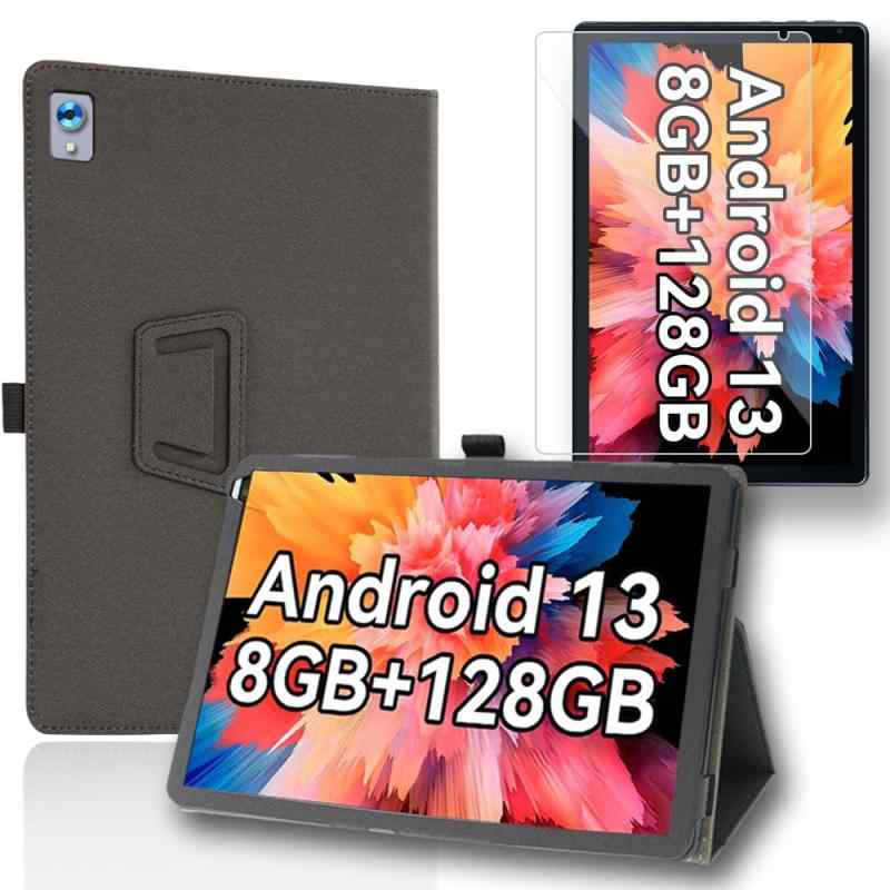Hewlett Packard - C108/ OC101/ C107 ケース Android15 タブレット 10インチ 2025最新用ケース 保護ケース カバー 手持ちバンド付き 持ちやすい スタンド機能 多角度対応 持ち運び 耐衝撃 落下