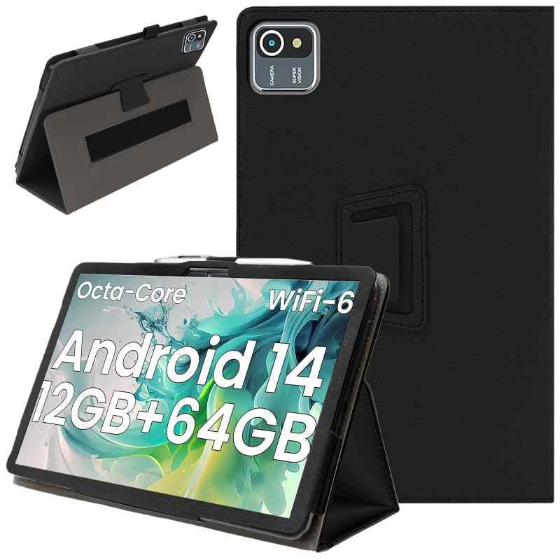 タブレットケース 10インチ 全面保護カバー 擦り傷防止ブレットカバー防水防汚 高級PU tabtrust t10b タブレット ケース 良い手触りタブレット10インチ ケース 薄型軽量 Android 14タブレッの商品画像