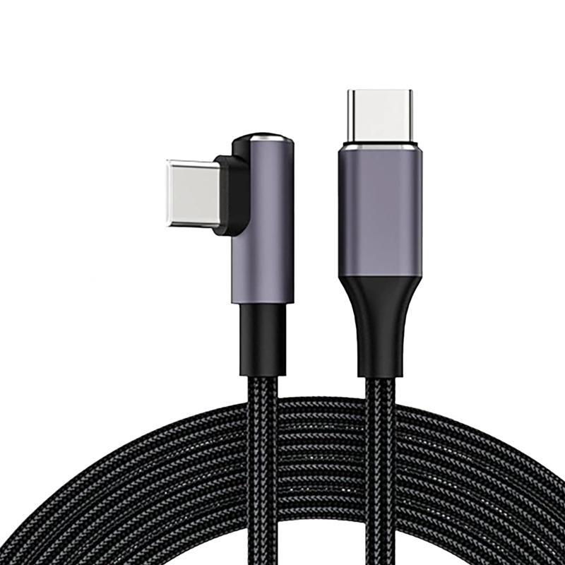 L字型 USB C ケーブル Type-c L字 60W/3A PD3.0急速充電 C to C ナイロン編み充電ケーブル PD/PPS 急速充電 データ転送 タイプ 高耐久性 りんご 17/16/15シリーズ、Galaxy//SwitchなどUSB-