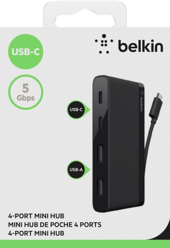 Belkin 4 in 1 USB-Cハブ USB-A x 2 USB-C x 2 5Gbps USB-IF認証 iPad/iPad Pro/iPad mini/MacBook/MacBook Pro/MacBook Air/Windows/Sface/
