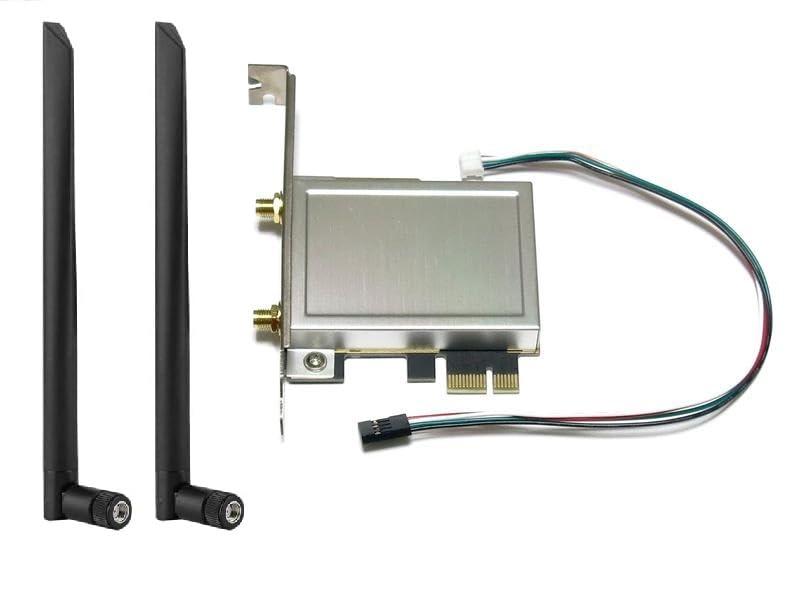 インターフェース ディスクパソコンに対応 mini PCI Express用無線LAN モジュールカード to PCI Express/PCIe に変換ボード アンテナ2本付き