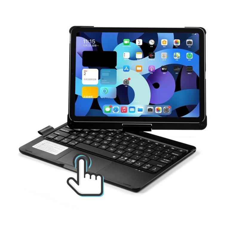 iPadAir4 キーボードケース タッチパット バックライト 360度回転 Apple Pencil 収納 充電 折り畳み iPad Air4 10.9インチ iPadPro11 2018 2020 11インチ キーボード アイパッドエア4 カバー 一