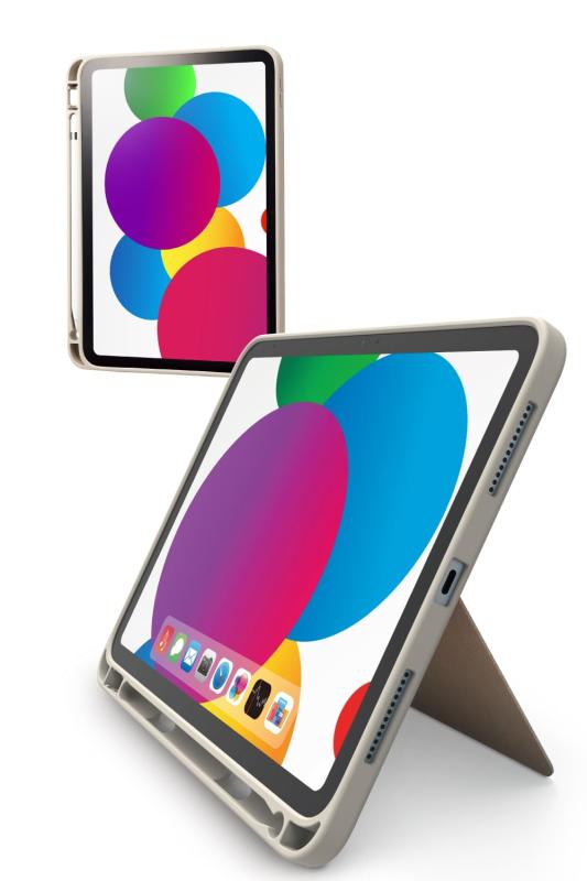 エレコム iPad 第10世代 ソフトケース スタンド付き Apple Pencil収納 ブラック TB-A23RUCSTBK