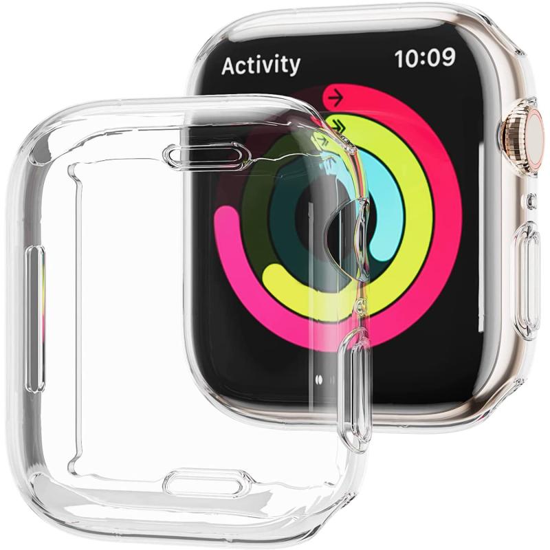 Rakuten - Apple Watch Series 8 / 7 41mm ケース 全面保護 耐衝撃 クリア Apple Watch7 透明 TPU シリコン Apple Watch Series8 / 7 41mm 専用カバー (クリア)