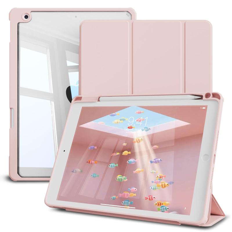 iPad 10.2 第9/8/7世代 (2021/2020/2019年)ケース 透明バックカバー lc-14073