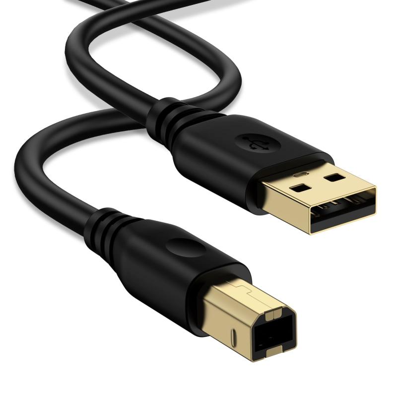 樂天商城 - プリンターケーブル abタイプ USBケーブル abタイプ プリンター配線 Aオス-Bオス 金メッキコネクタ USB2.0ケーブル ブラザー Fax 複合機 スキャナーに対応