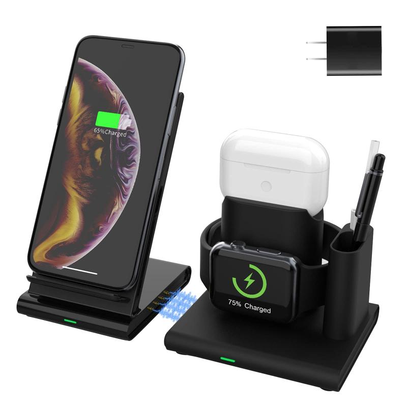 RE BEAUTY 4in1ワイヤレス充電器 スマホ充電スタンド(おくだけワイヤレス充電スタンド) 分解可能 ポータブル QI認証済 cellphone/Galaxyなど Qiの全機種対応 Ipencil(第1世代)
