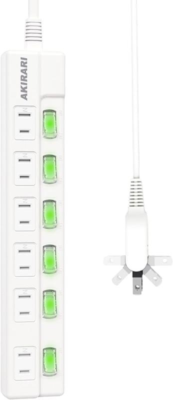 電源タップ 雷ガード 括集中スイッチ ほこりシャッター付 電源タップ コンセント延長コード1m コンセントタップ ブレカーリセット タコ足 ブラック ホワイト アダプター対応 スイングプラ