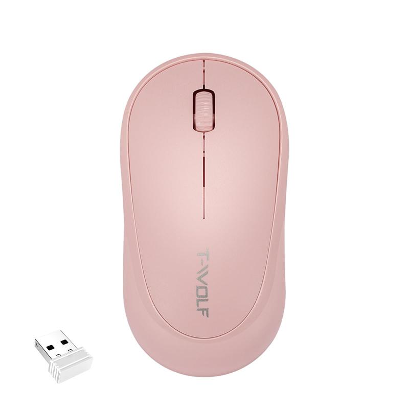 ワイヤレスマウス USBレシーバー付き 電池式 即挿即用 静音クリック 小型軽量 ピンク 女性向け  ...