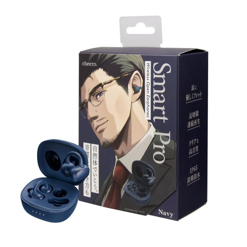 cheero Wireless Open Earphones Smart Pro オープンイヤー フルワイヤレスイヤホン イヤーカフ型 Bluetooth 6.0 自動ペアリング IP65 開放型 ハンズフリー マイク マルチポイント対応 iOS And