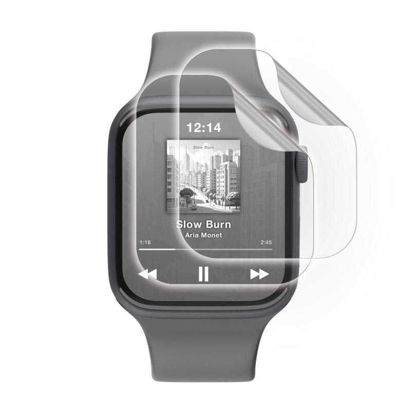 樂天商城 - エレコム Apple Watch 画面保護 フィルム 2枚入り 衝撃吸収 光沢 指紋防止 エアーレス 貼り付けツール付き クリア AW-25xFLAFPRGJ