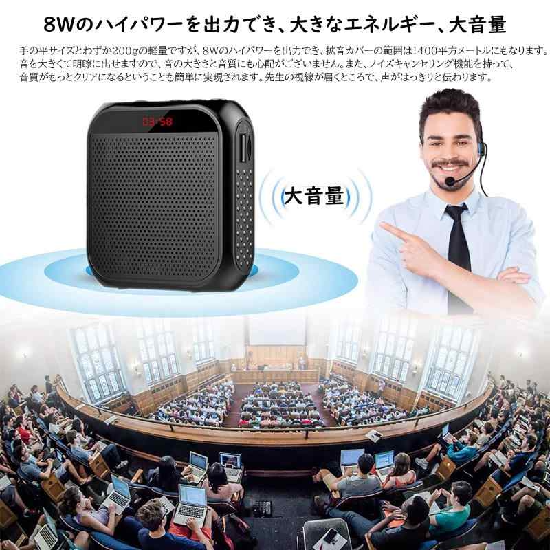 拡声器 メガホン 小型 ポータブル拡声器 ハン...の紹介画像2