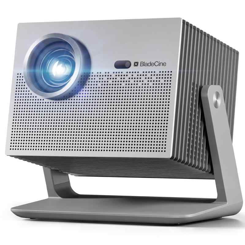 樂天商城 - Bladecine Cube 600 プロジェクター 600ISO ルーメン フルD 1080p Netflix&Dolby Atmos対応 家庭用 小型 天井 スタンド一体 全自動台形補正 360°回転可能 静音 200インチ投影 持ち運び可能