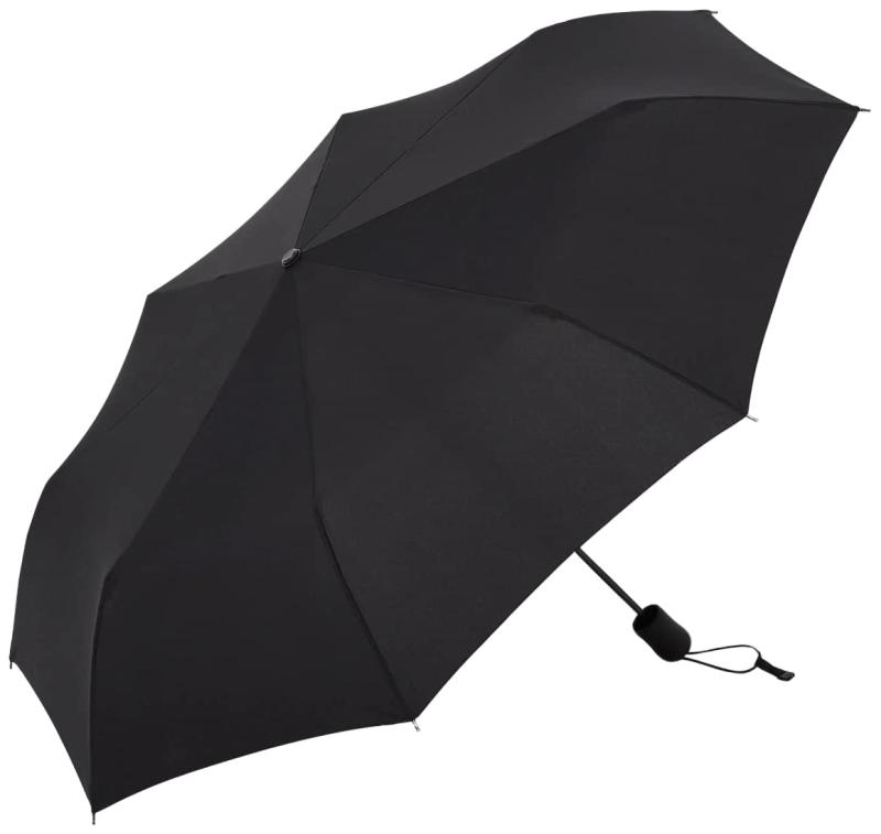 IQLO ユニクロ UVカットコンパクトアンブレラ(親骨55cm)(40)晴雨兼用 回転仕様 マイクロファイバークロス付き (ブラック)
