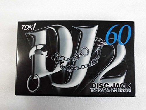 TDK　ハイポジション　DJ－2-60S　DISC　JACK置きやすく汚れに強い、新素材デラービガ・ラベル20曲分イッキ書き、タイトル・インデックス狙った曲をきっちりガード、耐衝撃カセット