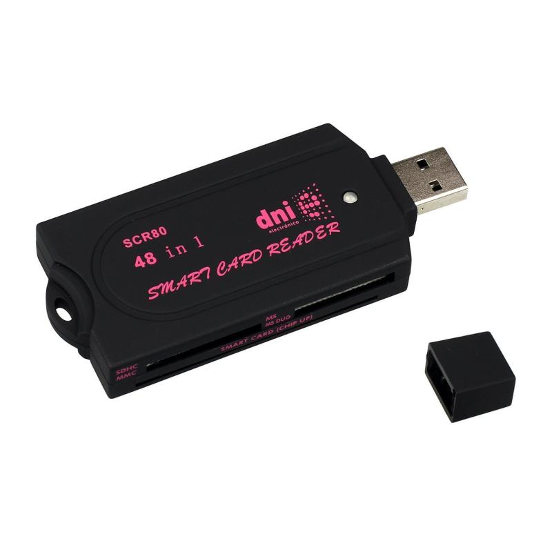 マルチカードリーダー 接触型ICカード(B-C・住基カードなど)対応 USB接続 SCR80