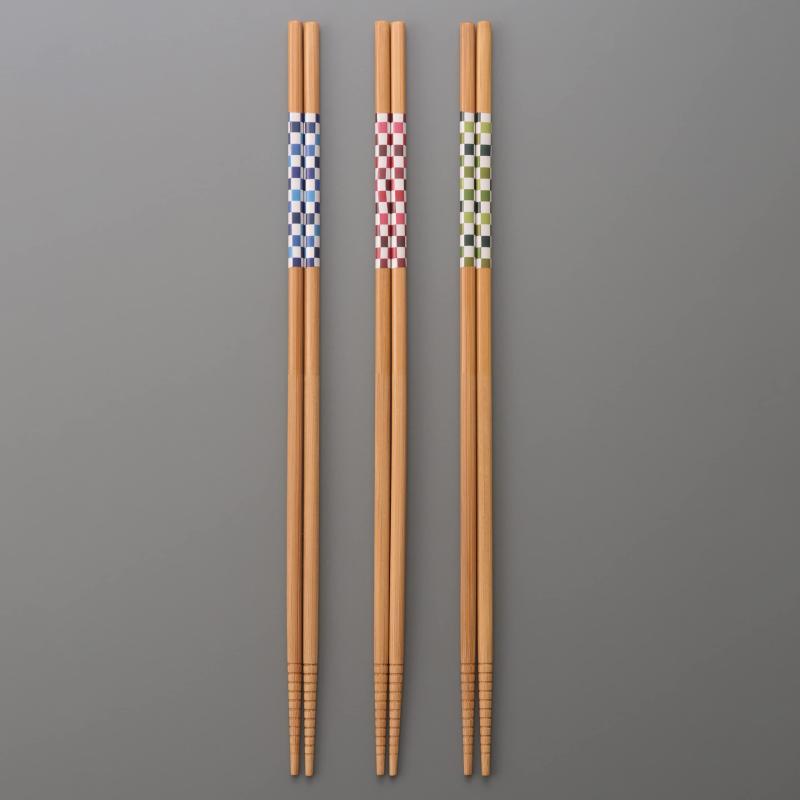 樂天商城 - ひらの伊(iranoi) お箸 菜箸 箸 調理 キッチン用品 かわいい 華色市松33cm菜箸（3色組）