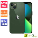 【最大2000円クーポンGET】「新品 未開封品 」SIMフリー iPhone13 128GB Green グリーン ※赤ロム保証 メーカー保証 正規SIMロック解除済 アップル MNGG3J/A JAN:4549995333275