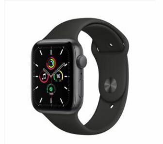 「国内正規販売品 未開封品」Apple Watch Series SE（GPS モデル）- 44mm スペースグレイアルミニウムケースとブラックスポーツバンド [MYDT2J/A]