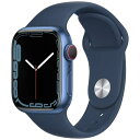 【最大2000円クーポンGET】【新品・未開封品】Apple Watch Nike Series 7 GPS+Cellularモデル 41mm [MKHU3J/A][アビスブルースポーツバンド][watch7-54877]