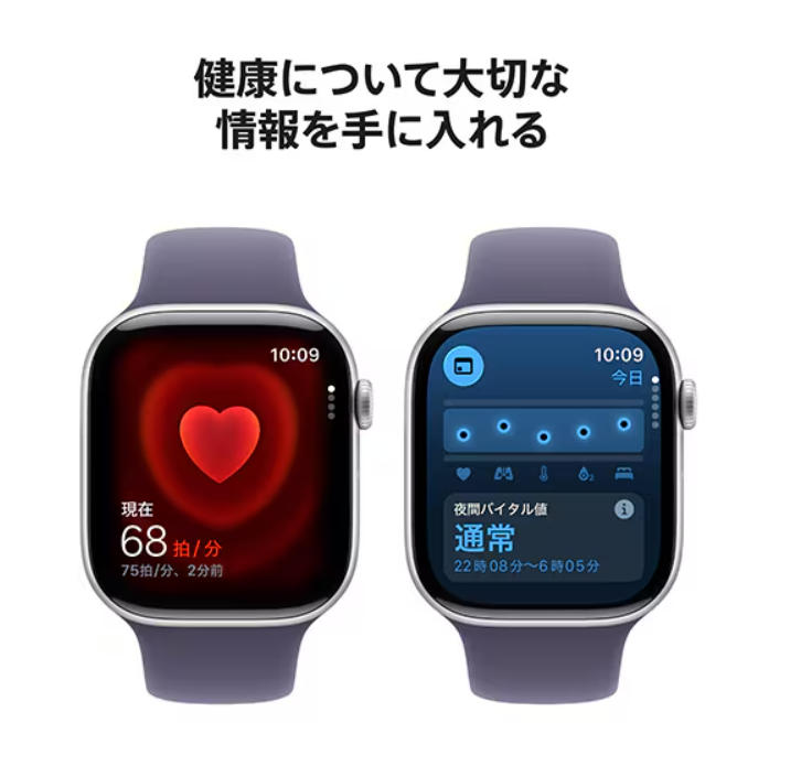 Quality Spaceの【最大2000円クーポンGET】未開封/Apple Watch Series 11 GPSモデル 46mm MEV94J/A [シルバー・パープルフォグスポーツバンド S/M]｜アングル3