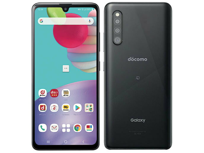 「新品 未使用品 白ロム」SIMフリー docomo Galaxy A41 SC-41A Black ブラック ※赤ロム保証[docomo SIMロック解除済] [Galaxy]