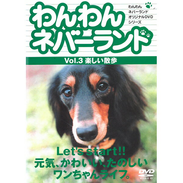 DVD わんわんネバーランド Vol.3 楽しい散歩編 ワンちゃんライフ 犬 しつけ トイレ 散歩 健康管理 食事 手作り料理 身だしなみ アロマセラピー ファッション 運動 遊び 病気 愛犬 子犬 成犬 老犬 ペット 動物 嘉門洋子[メール便]