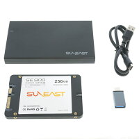 【新品】安心のブランドSUNEAST製外付けSSD256GB【USBC-USBAケーブル付き】USB3.1Gen1規格Type-C接続