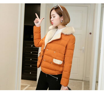 冬の新しい短い段落の綿韓国語韓国のセーターのドレスは、小さな綿のジャケットのジャケットです
