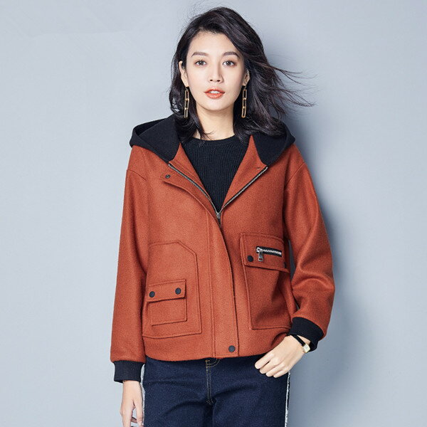 即納最大半額 ショートウールジャケット女性17秋と冬の新しい女性の半袖長袖の潮 安心の定価販売 Maxam Com Qa