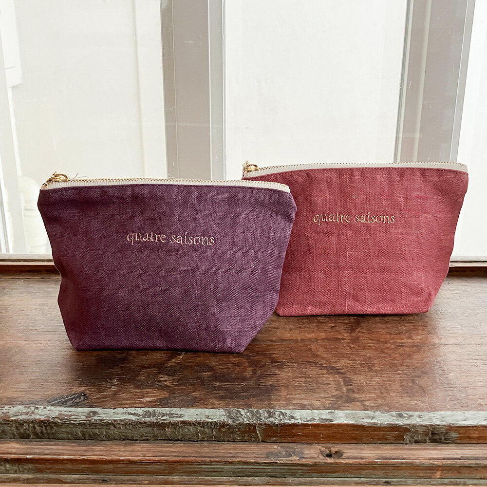 リネンボートポーチ【キャトル・セゾン別注商品】