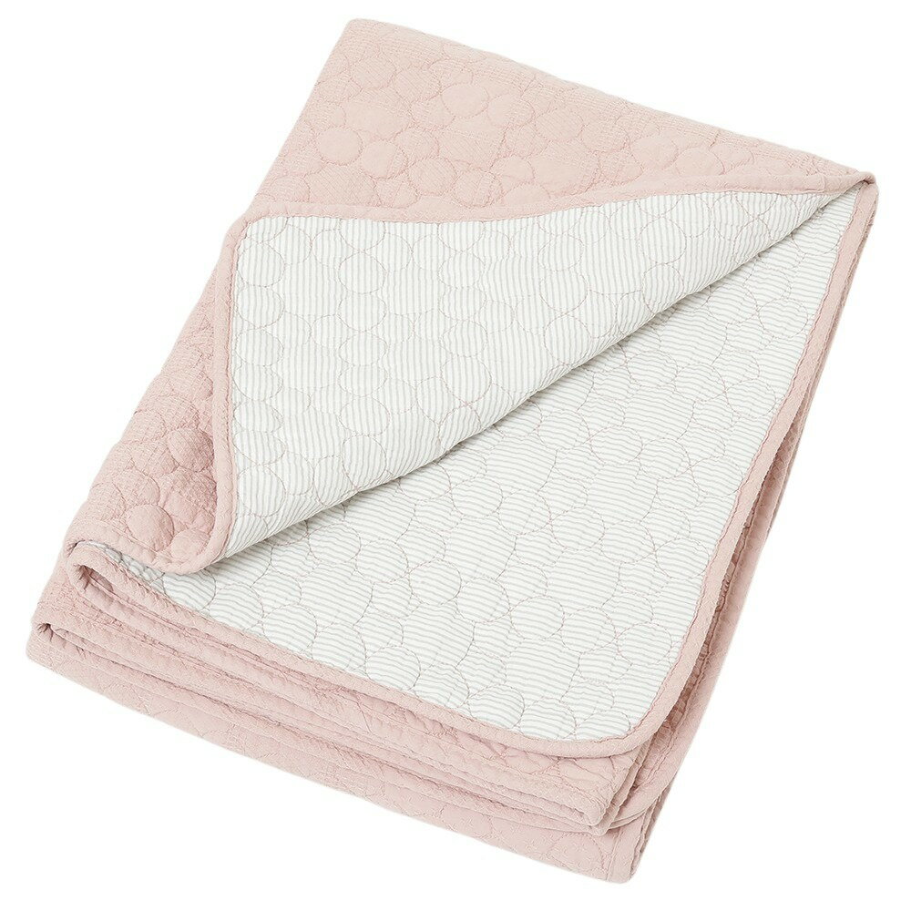 ポルカリーニュ シングルキルトケット モーブピンク 140×200cm【キャトル・セゾンオリジナル】