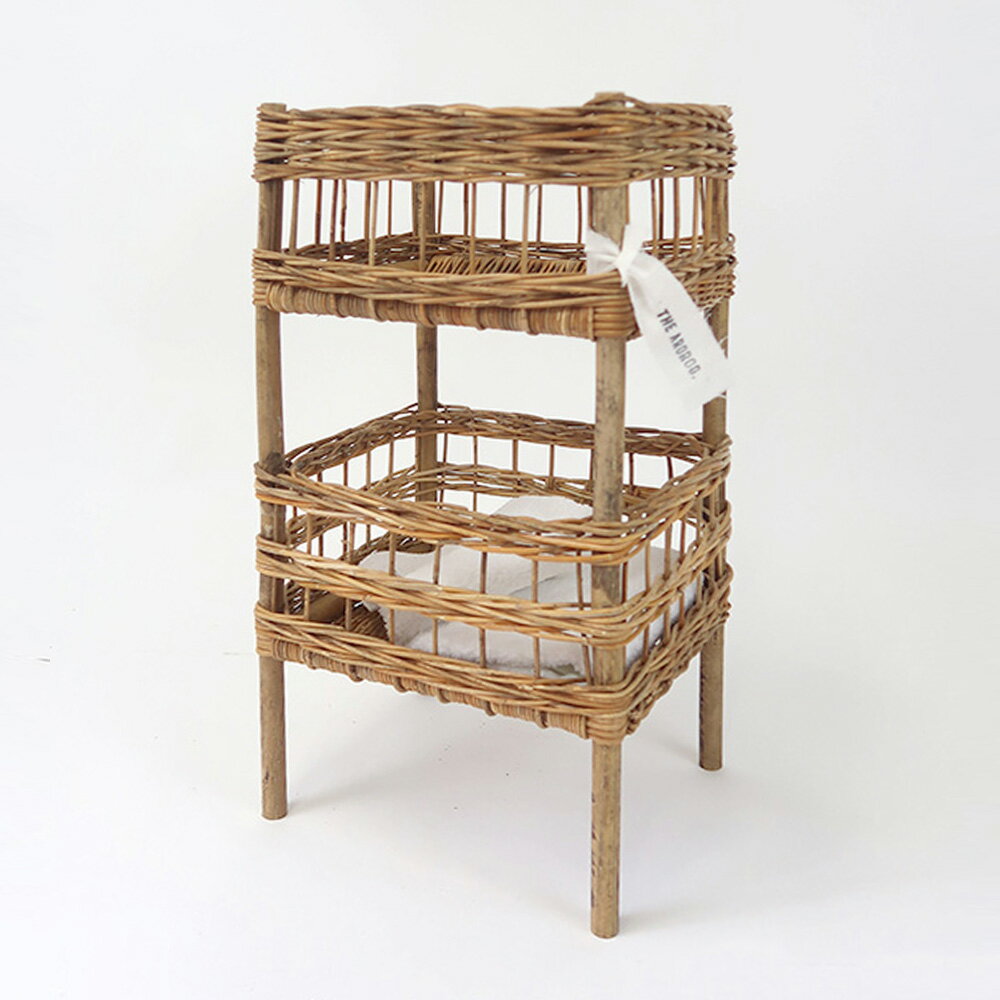 アラログ レクト2段バスケット【家具　おしゃれ　かわいい　ナチュラル　収納　省スペース　ラック　一人暮らし　ワンルーム】