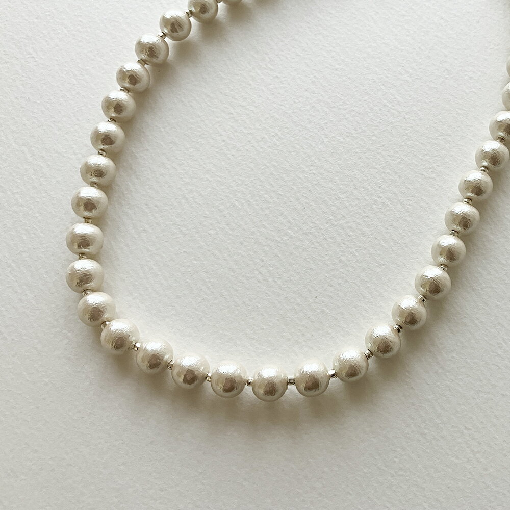 コットンパールネックレス