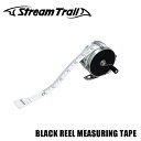 ストリームトレイル ブラックリールメジャリングテープ STREAM TRAIL BLACK REEL MEASURING TAPE メジャー 魚 大きさ 計測 測定 釣り具 釣り道具 フィッシングメジャー 釣り用 ブラックバス 海釣り コンパクト おしゃれ リール アウトドア キャンプ