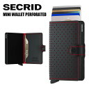 全品200円OFFクーポン！～4/27 9:59まで！【正規販売店】SECRID miniwallet PERFORATED ミニウォレット シークリッド セクリッド スリムウォレット コンパクト 財布 スキミング防止 カードケース カード入れ メン